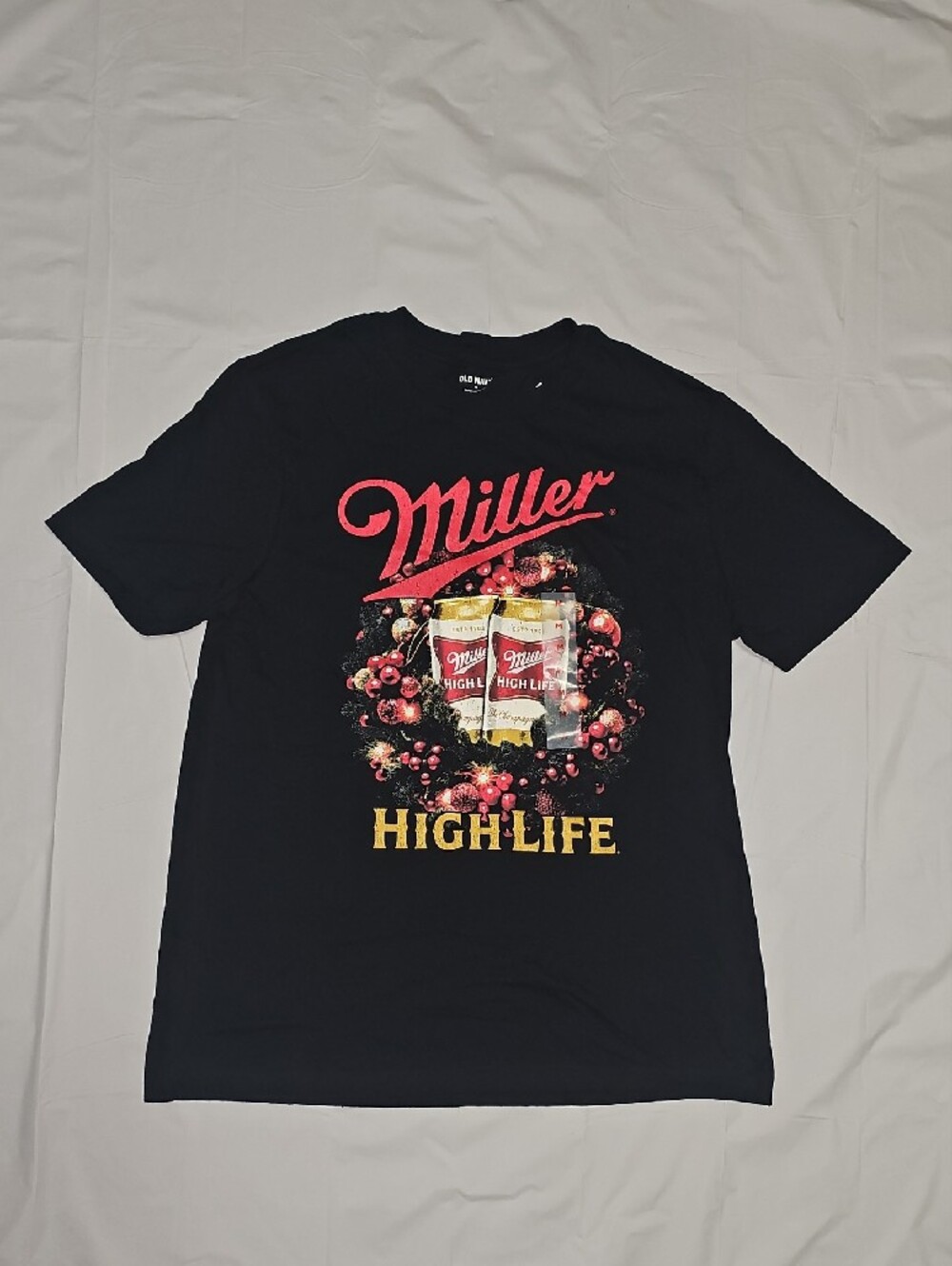 Old Navy Miller High Life T-Shirt Men's Medium Holiday Christmas New